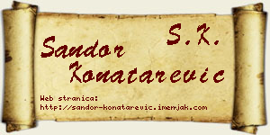 Šandor Konatarević vizit kartica